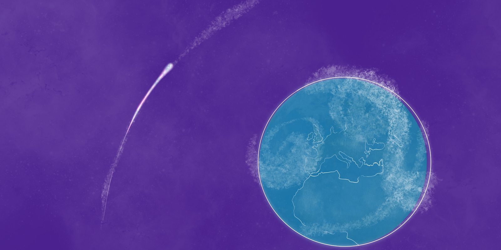 Spiral U concept painting