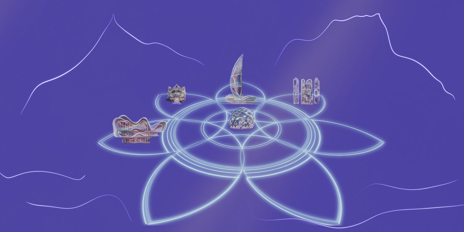 Spiral U concept painting